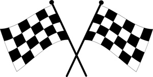 Checkered Flags Clipart Image - Checkered Racing Flags Crossed ...