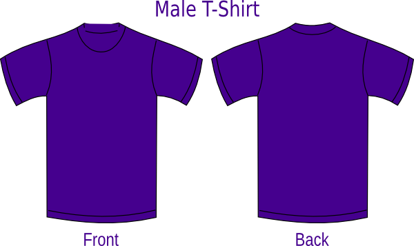 T Shirt Front And Back clip art - vector clip art online, royalty ...