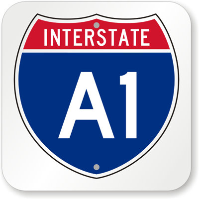 Alaska Interstate A-1 Sign - Interstate American Souvenirs, SKU: K-