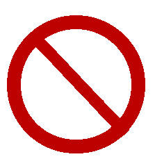 Universal 'No' Symbol at DVinfo.