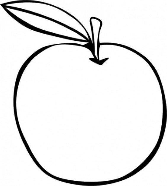 Apple Colorir clip art Frutas | Download grátis de vetores