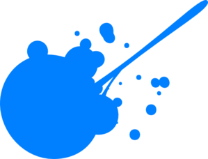 Blue Paint Splatter Clip Art - vector clip art online ...