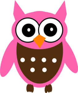 Cute Pink Owl 2 clip art - vector clip art online, royalty free ...