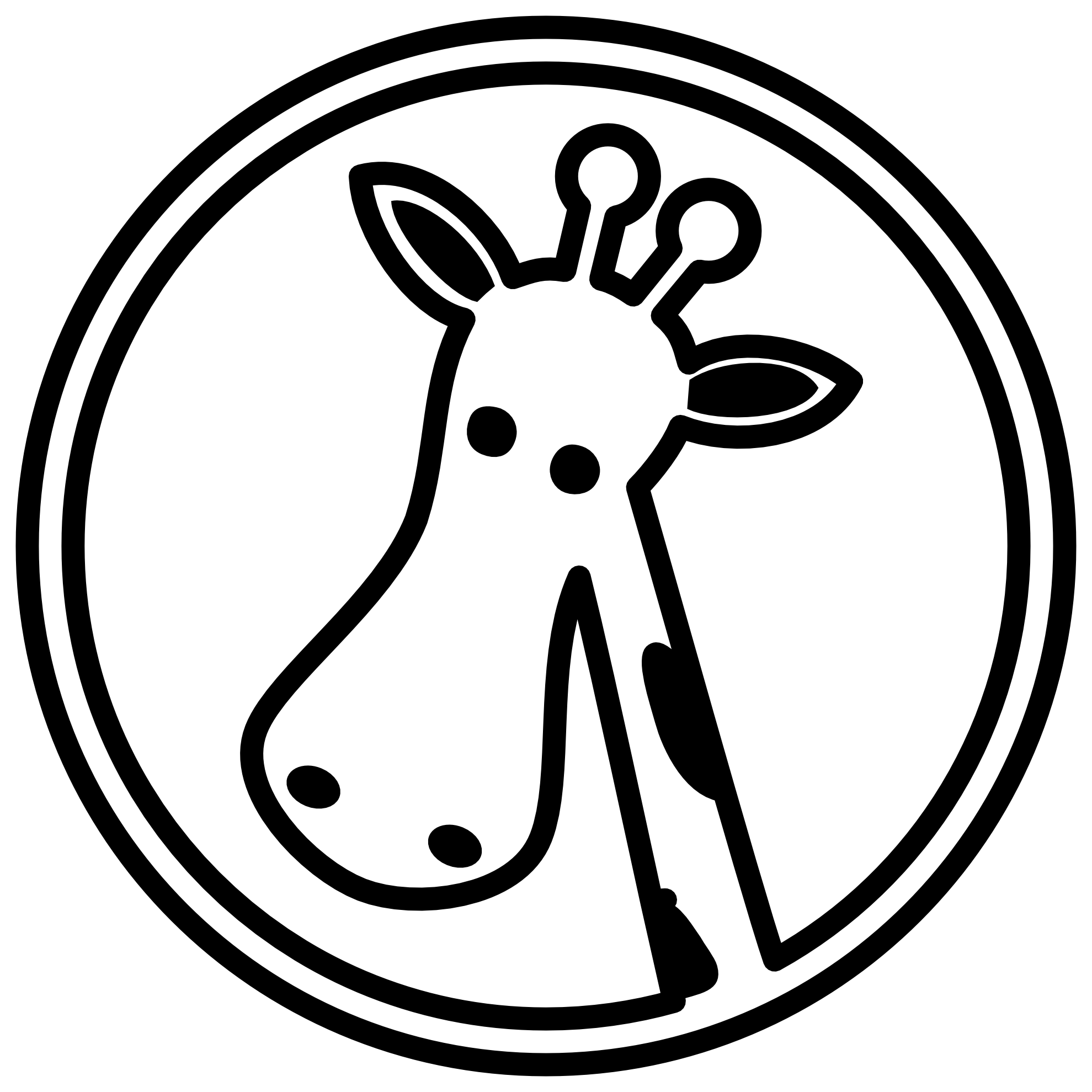 Giraffe clipart black and white outline png