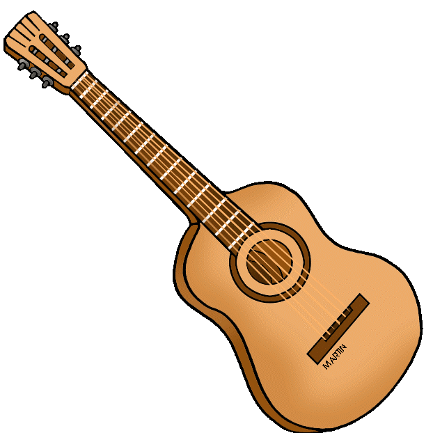 Cartoon guitars clipart