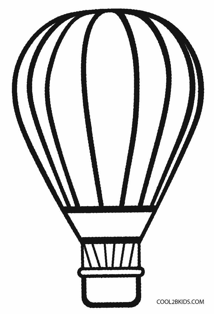 Clip Art Hot Air Balloon Black And White Hot Air Balloon Outline Png 