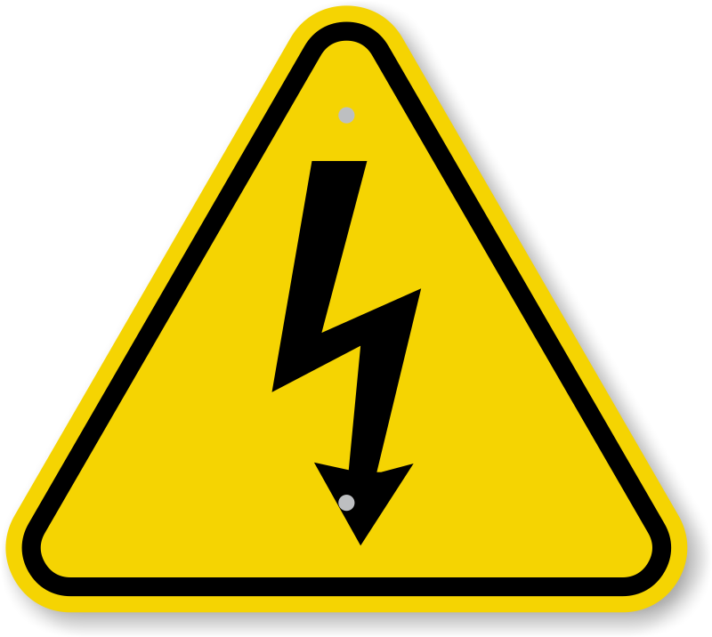 ISO Electrical Shock - Electrocution Warning Sign Symbol, SKU: IS ...
