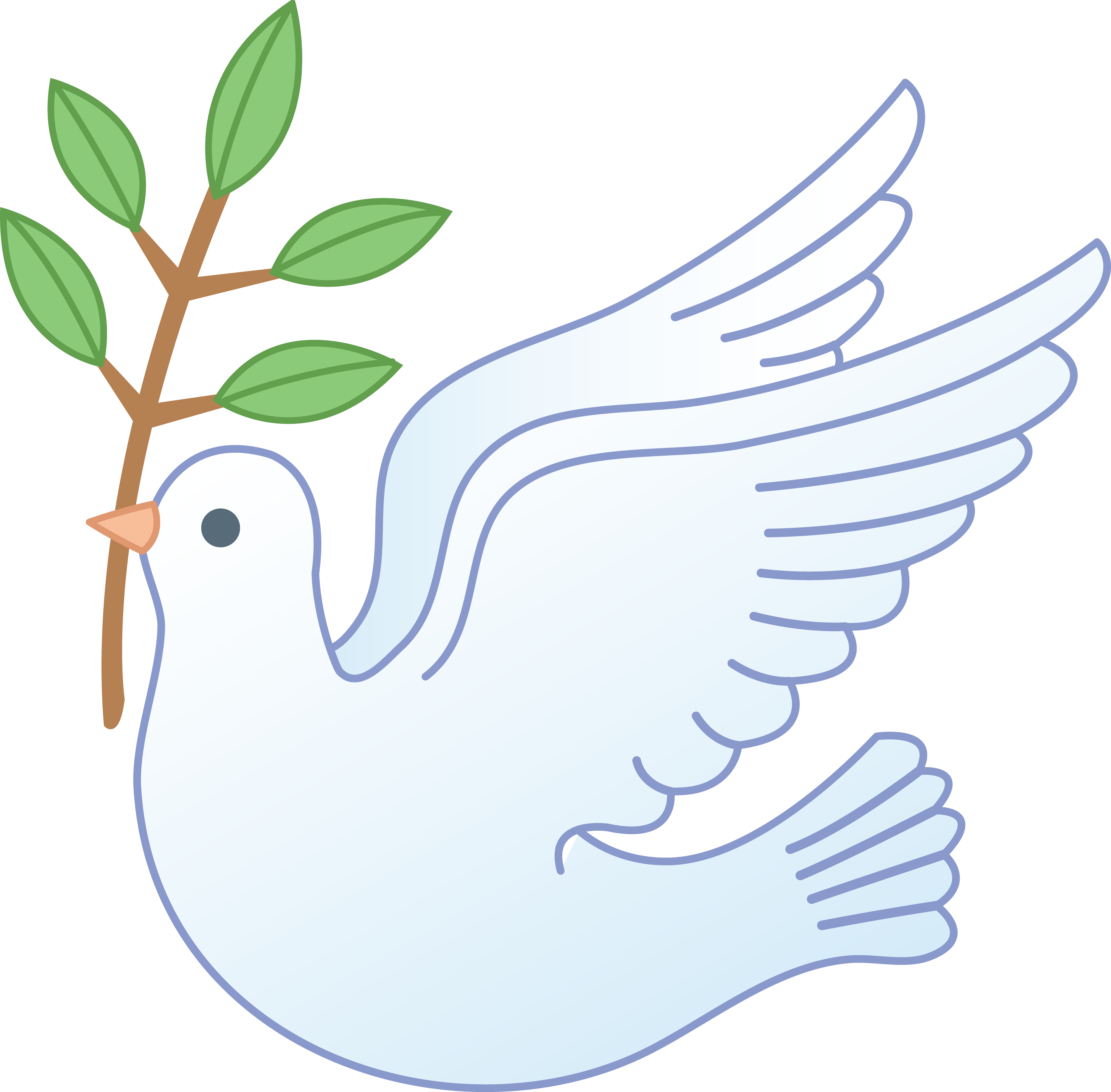 Dove olive branch icon clipart png