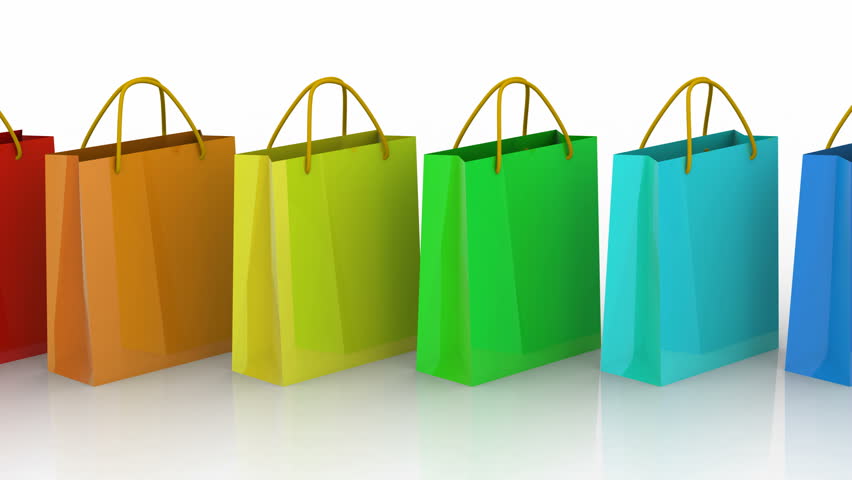 Colorful Shopping Bags With Sale Text Commerce 3d Cgi Render ...