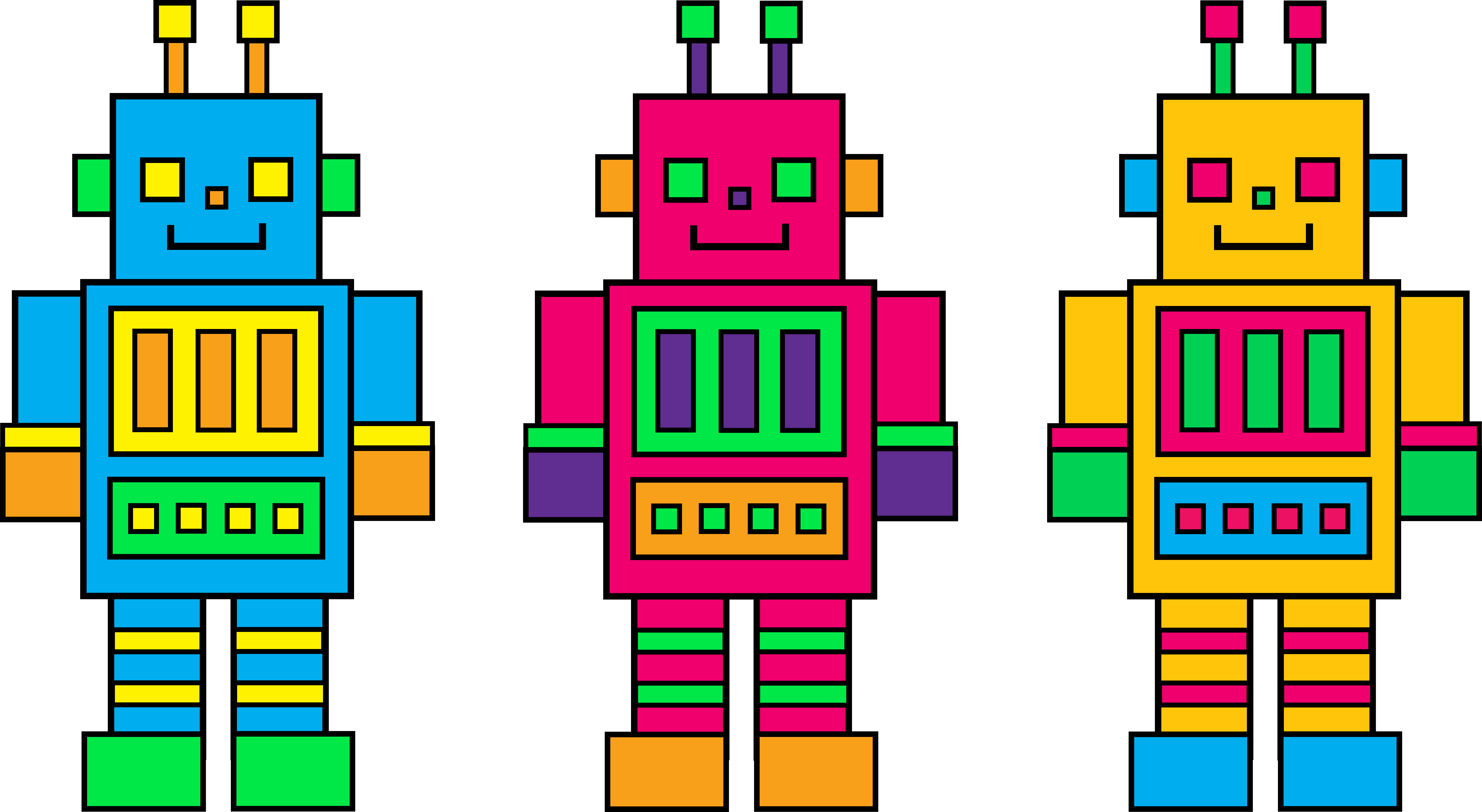 Colorful Robot Clip Art Free Download - ClipArt Best