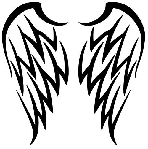 Tribal Angel Wings Tattoo - ClipArt Best