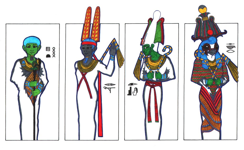 4 hot gods of Ancient Egypt I by PolaristheCepheid on DeviantArt