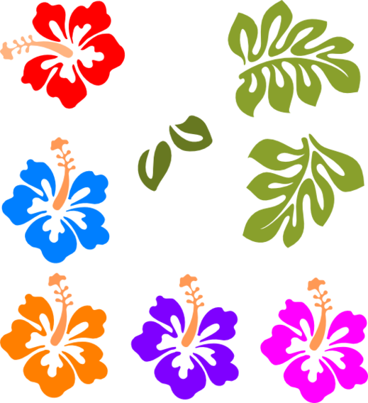 Hawaiian graphics clip art