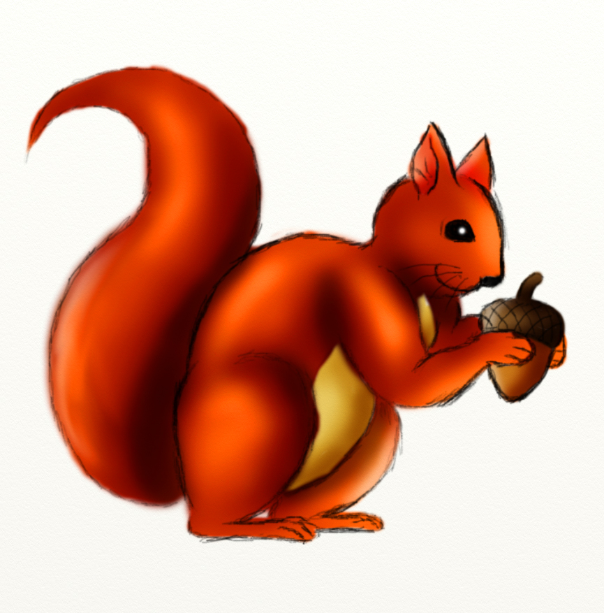 I 365 Art » cute cartoon squirrel