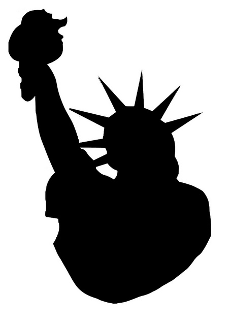 Clipart statue of liberty silhouette