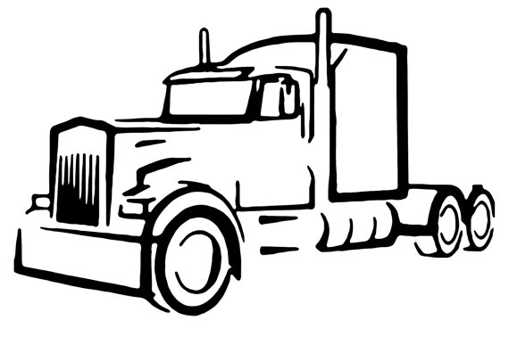 18 Wheeler Outline Clipart Best