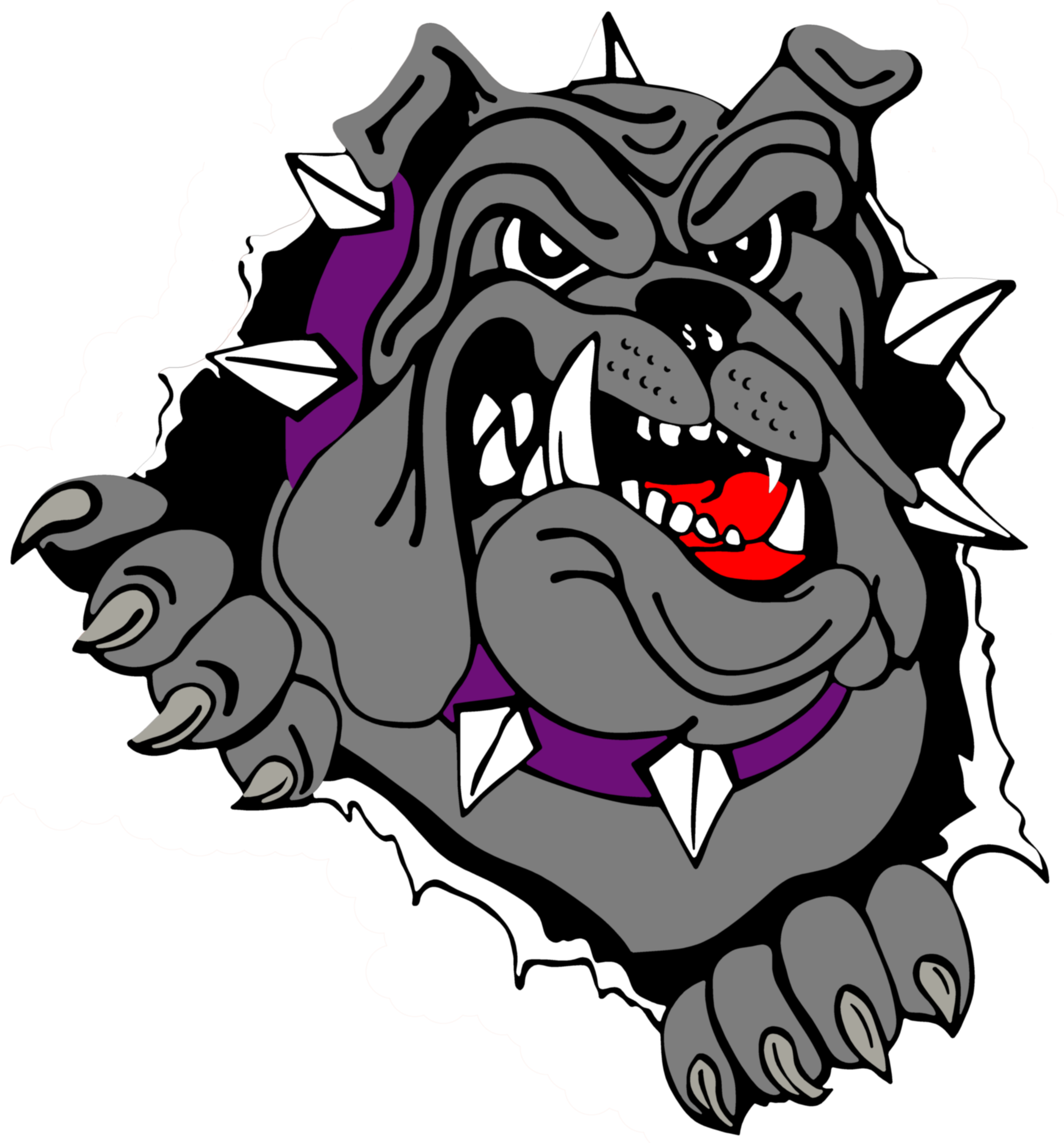 Bulldog Baseball Logo Clipart
