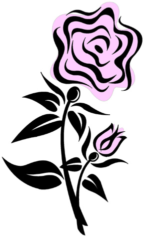 Graphic rose picture