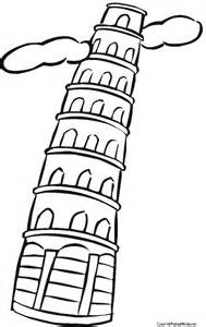 Leaning Tower Of Pisa Coloring Page - Google Twit