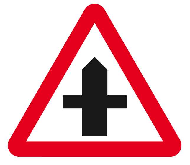 Name that road sign: Cross Road - UK Driving Licence