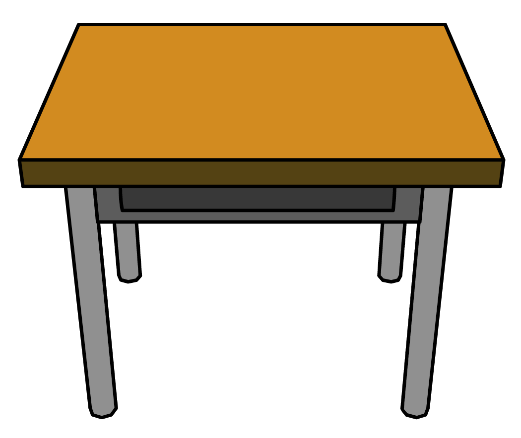 neat desk clipart