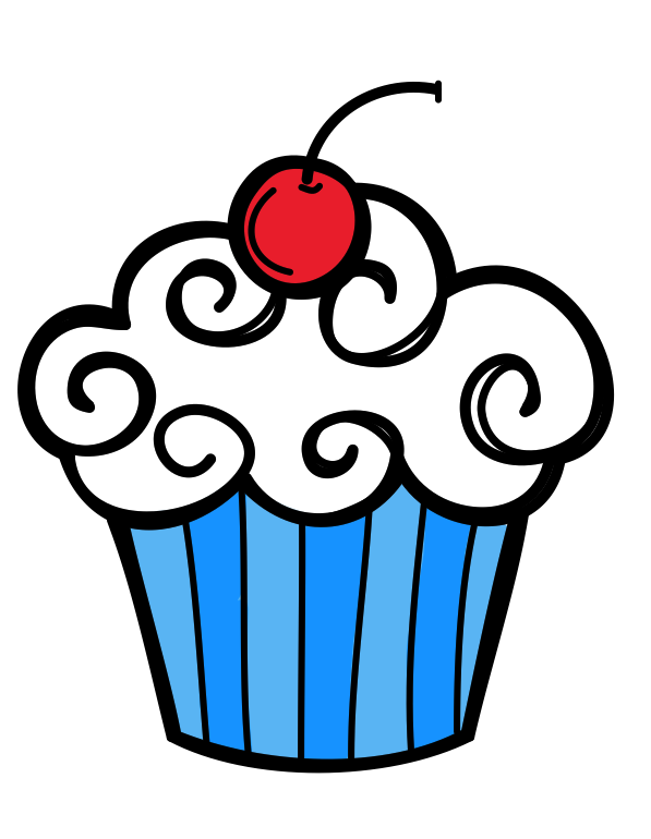 Birthday Cupcake Clip Art - Tumundografico