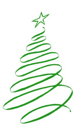 Christmas Tree Swirl Clipart