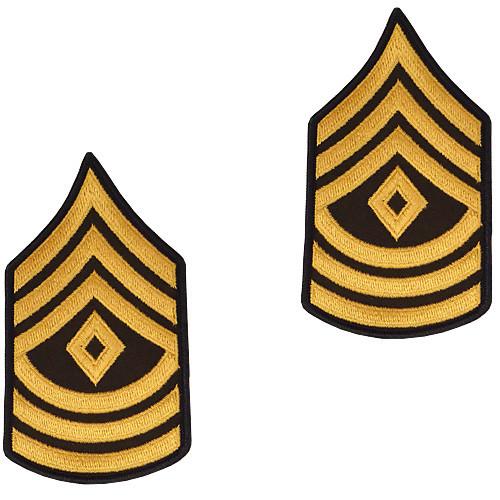 Class A (Gold on Green) Enlisted Rank - Male Size | ACU Army