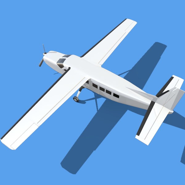 Cessna grand caravan propeller airplane 3D Model Game-ready .obj ...
