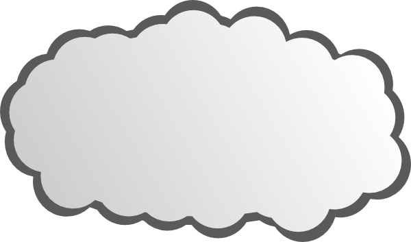 Simple Cloud clip art Free Vector