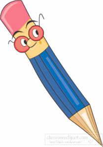 Cartoons Animated Clipart: cartoon-pencil-wearing-glasses ...