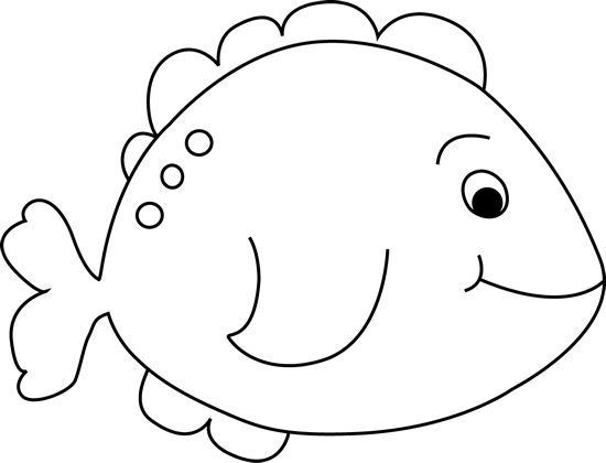 Clipart fish black and white