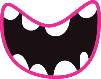 Wide open mouth clipart