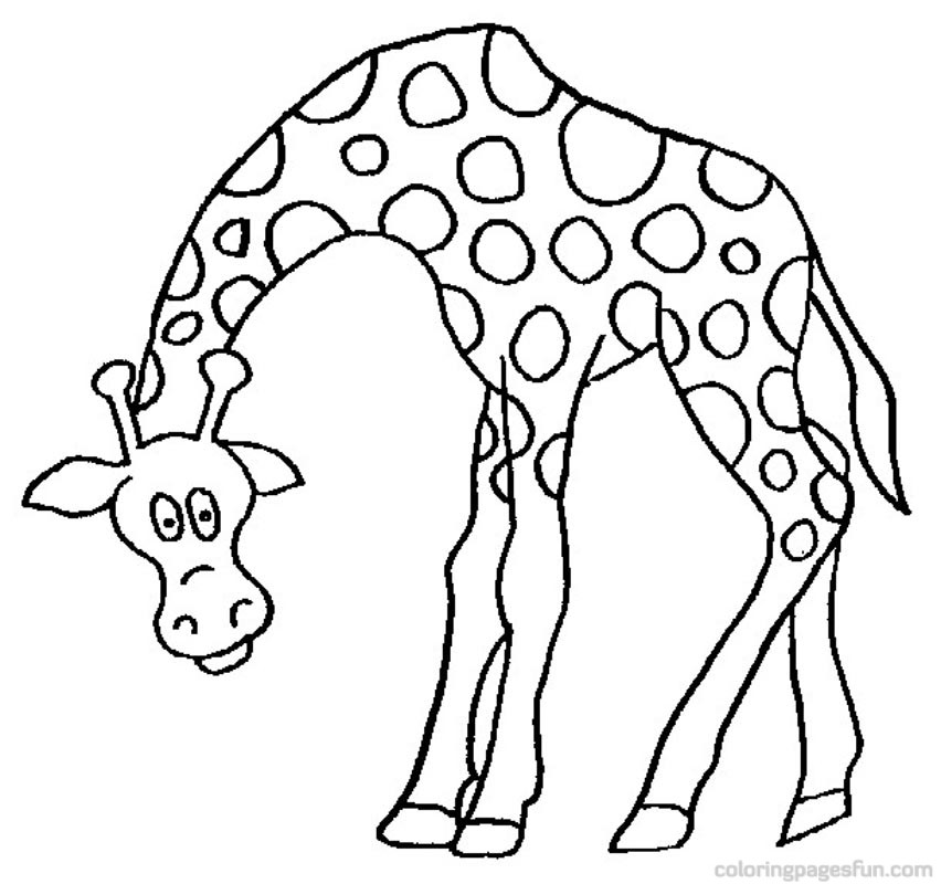 Giraffe Coloring Pages For Kids - Ccoloringsheets.com