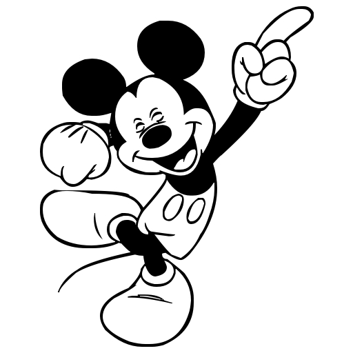 Free Mickey Mouse Clipart Black and White Image - 8268, Black And ...