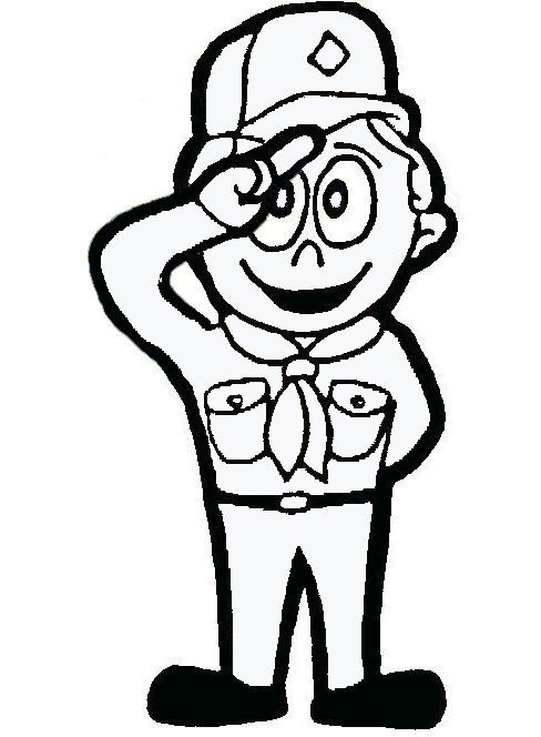 Boy scout clipart black and white - ClipartFox