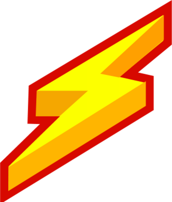 thunder lightning bolt - vector Clip Art
