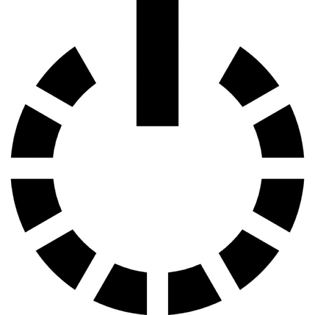Power symbol with the circle of a broken line Icons | Free Download