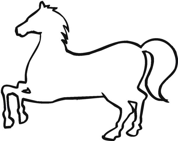 Printable Horse Outline | Free Download Clip Art | Free Clip Art ...