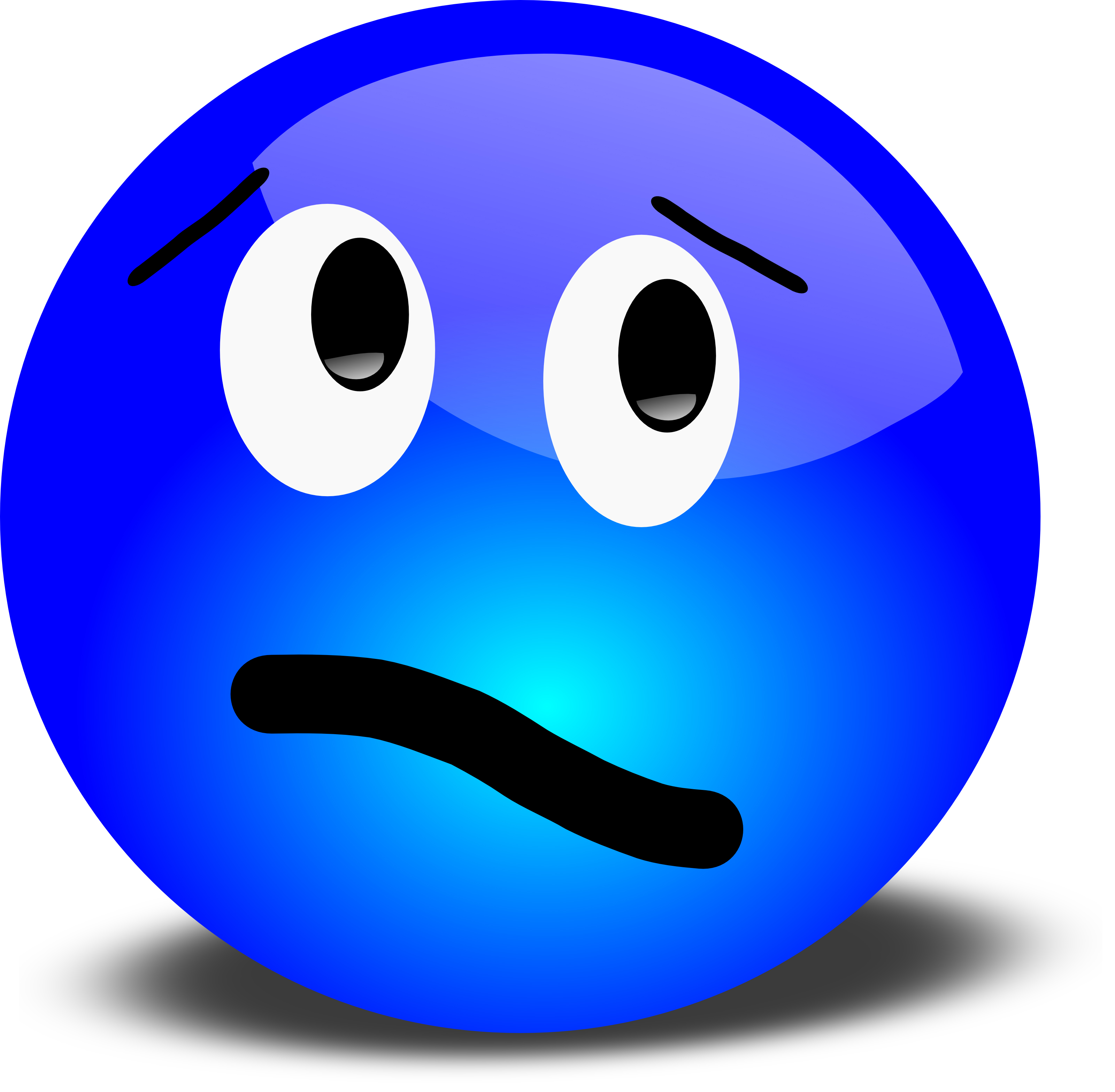 Feeling blue clipart