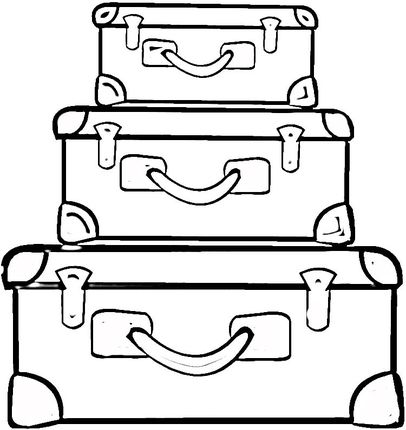 Suitcases coloring page | SuperColoring. | It's a Small World ...