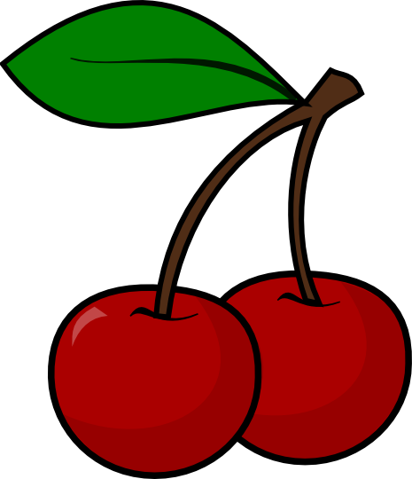 Cherry Black And White Clipart