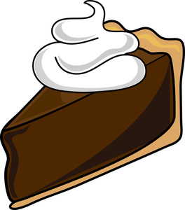 Cream Pie Clipart Image - Chocolate Cream Pie with Whipped Cream ...