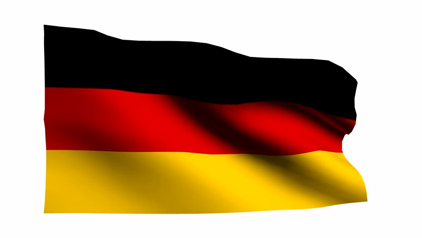 German Flag - Looping, Waving, PanNing, A Beautiful Finish Looping ...