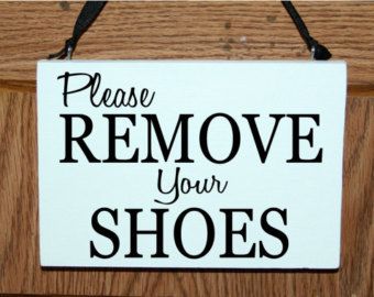 No Shoes Sign | Shoes Off Sign ...