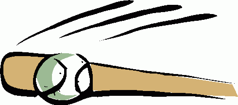 Clipart baseball bat and ball