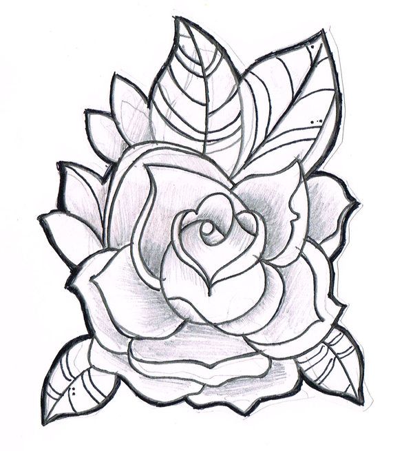 Roses Sketch - ClipArt Best | Rose | Pinterest | Rose Sketch ...