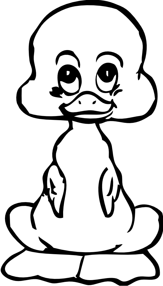 clipart black and white duck - photo #45