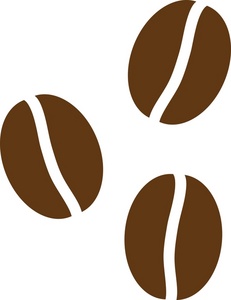 Coffee bean clipart outline