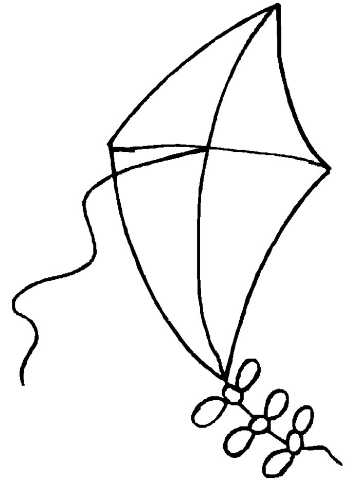 kite clipart free black and white - photo #16